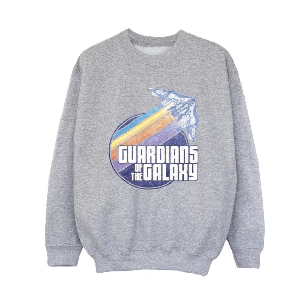 Guardians Of The Galaxy Boys Badge Rocket Sweatshirt 7-8 år Sports Grey 7-8 Years