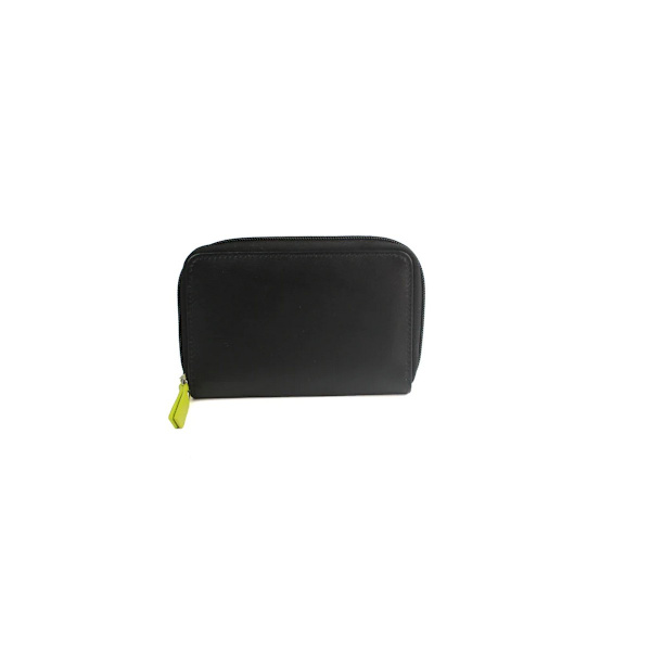 Eastern Counties Leather Athena Läderplånbok One Size Svart/Lime Black/Lime One Size