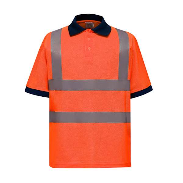 Yoko Unisex Hi-Vis Säkerhets Kortärmad Polotröja 5XL Orange Orange 5XL