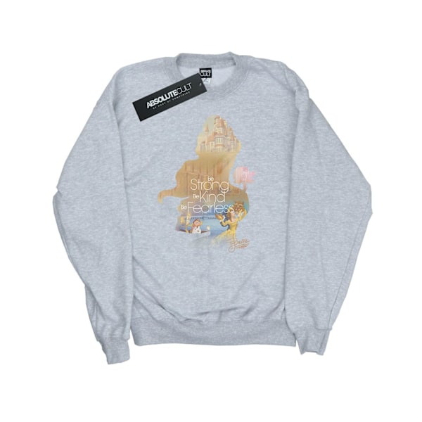 Disney Princess Dam/Damer Belle Fylld Silhuett Sweatshirt Heather Grey M