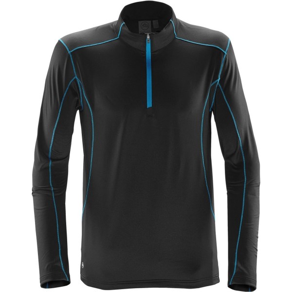 Stormtech Pulse Fleece Pullover för män M Svart/Electric Blue Black/Electric Blue M