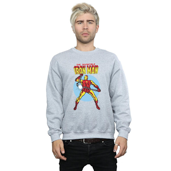 Marvel Mens The Invincible Iron Man Sweatshirt 5XL Sports Grey Sports Grey 5XL