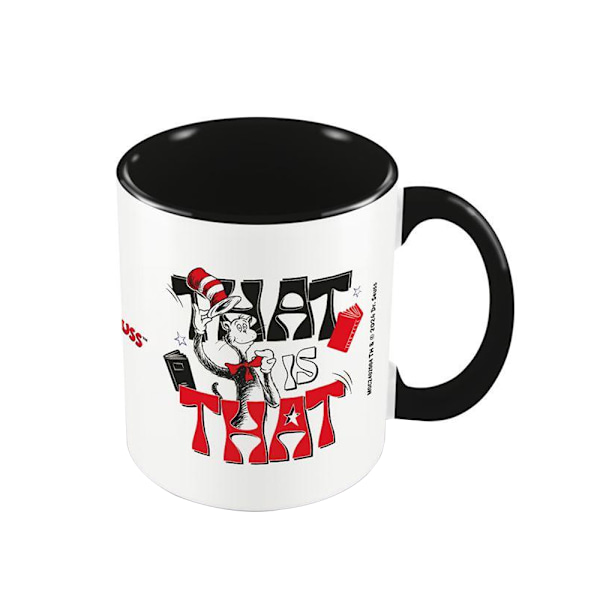 Katten I Hatten Den Är Den Muggen 12cm x 10.5cm x 8.7cm Svart Black/Red/White 12cm x 10.5cm x 8.7cm