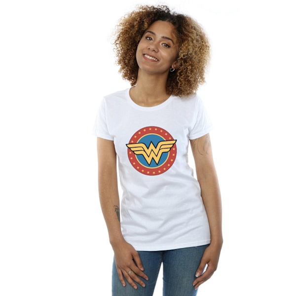 DC Comics Dam/Kvinnor Wonder Woman Cirkellogotyp Bomull T-shirt White XXL