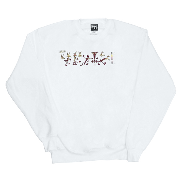 Looney Tunes Wile E Coyote Färgkod Sweatshirt 4XL Vit White 4XL