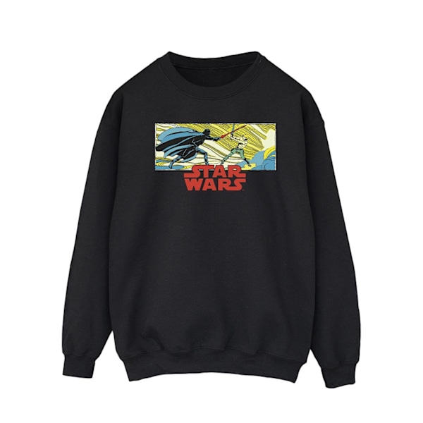 Star Wars Comic Strip Luke och Vader Sweatshirt XL Svart Black XL