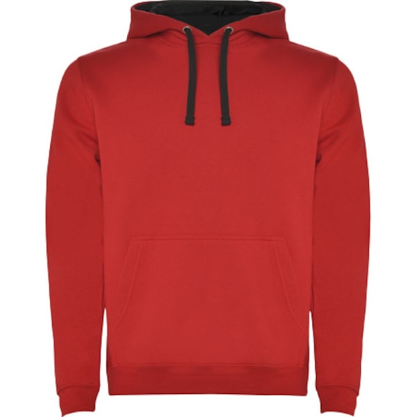 Roly Herr Urban Hoodie XS Röd/Solid Svart Red/Solid Black XS