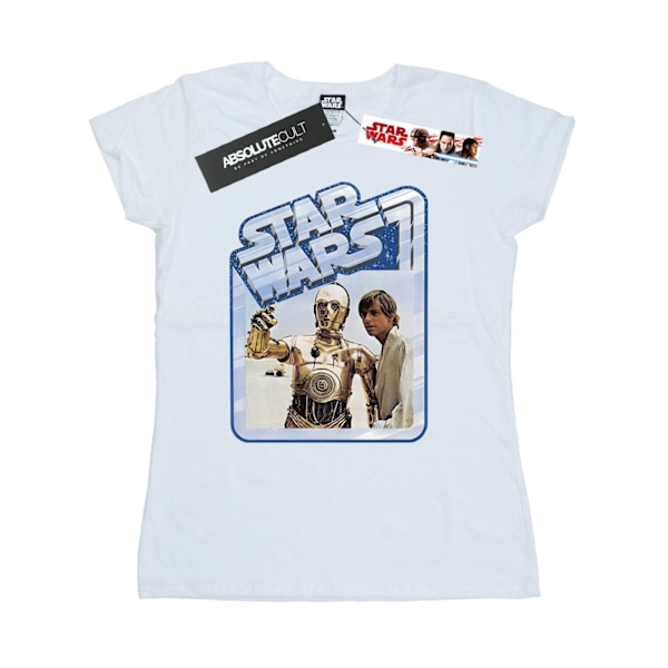 Star Wars Dam/Damer Luke Skywalker Och C-3PO Bomull T-shirt White XS