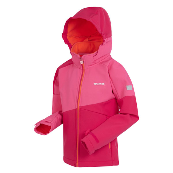 Regatta Acidity VII Softshelljacka för barn/ungdomar, 11–12 år Flamingo Pink/Pink Potion 11-12 Years