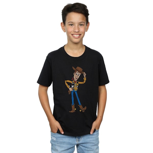 Disney Pojkar Toy Story 4 Sheriff Woody Pose T-Shirt 9-11 År B Black 9-11 Years