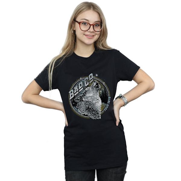 Bad Company Dam/Damer Wolf Tour 1976 Bomull Boyfriend T-shirt Black M