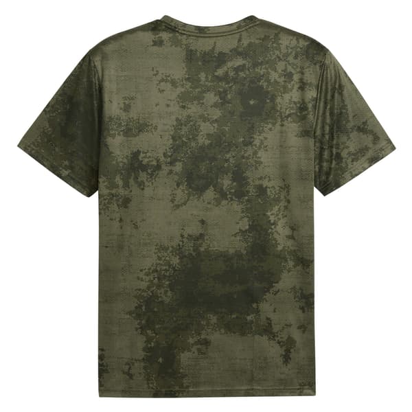 Puma Herr Tad Essentials All-Over Print Regular T-Shirt M Mörk Dark Olive M