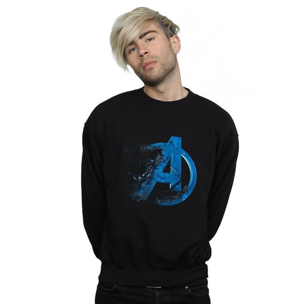Marvel Mens Avengers Endgame Dusted Logo Sweatshirt M Svart Black M
