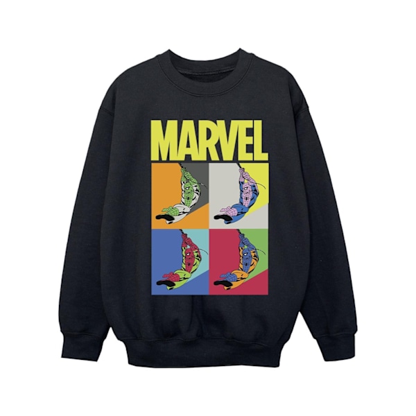 Marvel Girls Spider-Man Pop Art Sweatshirt 7-8 år Svart Black 7-8 Years