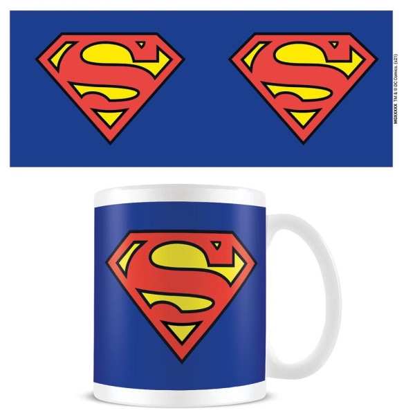 Superman Shield Mug En Storlek Blå/Röd/Gul Blue/Red/Yellow One Size