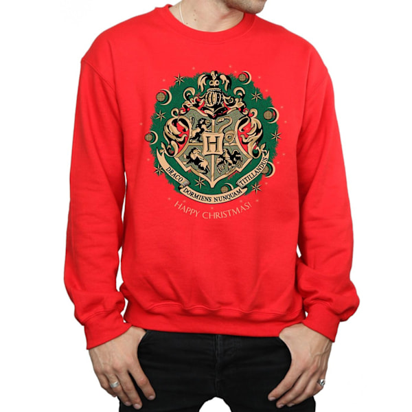 Harry Potter Julkrans Sweatshirt för Herr M Röd Red M