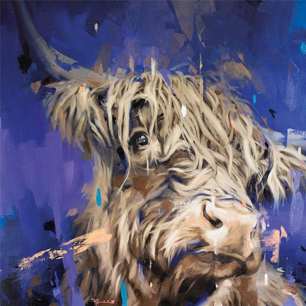 Frank Pretorius Scotland The Brave Canvas Print 85cm x 85cm Blå Blue/Brown 85cm x 85cm