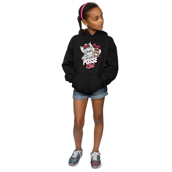 Tom And Jerry Girls Posse Cat Hoodie 12-13 År Svart Black 12-13 Years