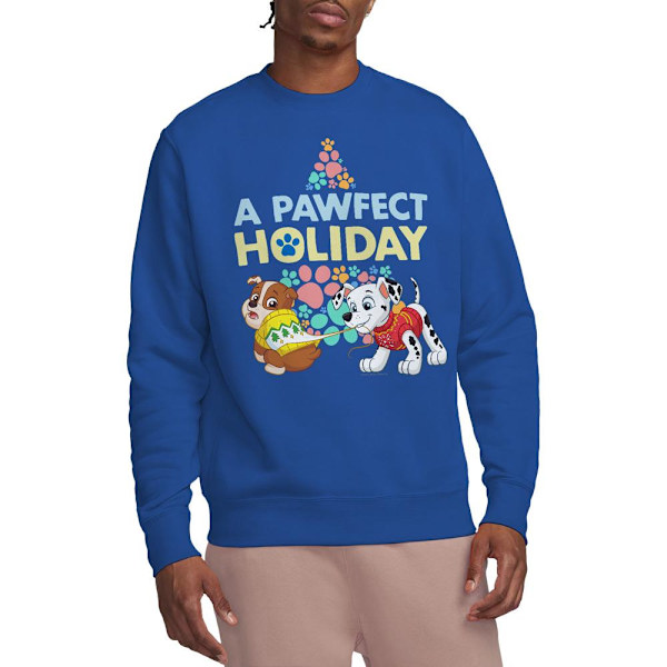Paw Patrol Unisex Vuxen En Perfekt Jul Rubble & Marshall Chr Royal Blue XL