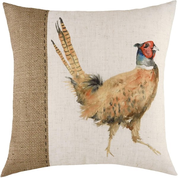 Evans Lichfield Hessian Pheasant cover 43cm x 43cm Whit White/Brown 43cm x 43cm