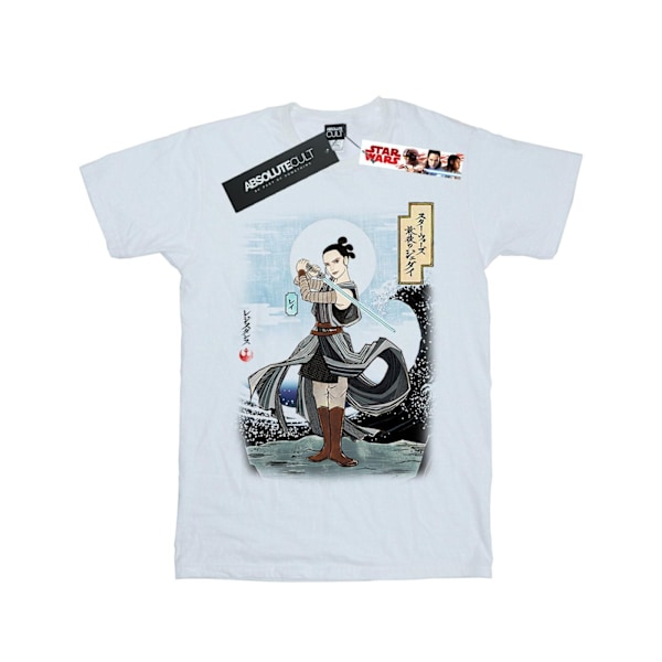 Star Wars Girls The Last Jedi Japansk Rey Bomull T-shirt 5-6 år White 5-6 Years