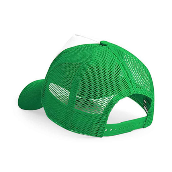 Beechfield Unisex Vuxen Snapback Trucker Cap En Storlek Ren Grön Pure Green/White One Size