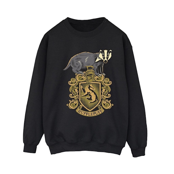 Harry Potter Dam/Damer Hufflepuff Sketch Crest Sweatshirt X Black XL