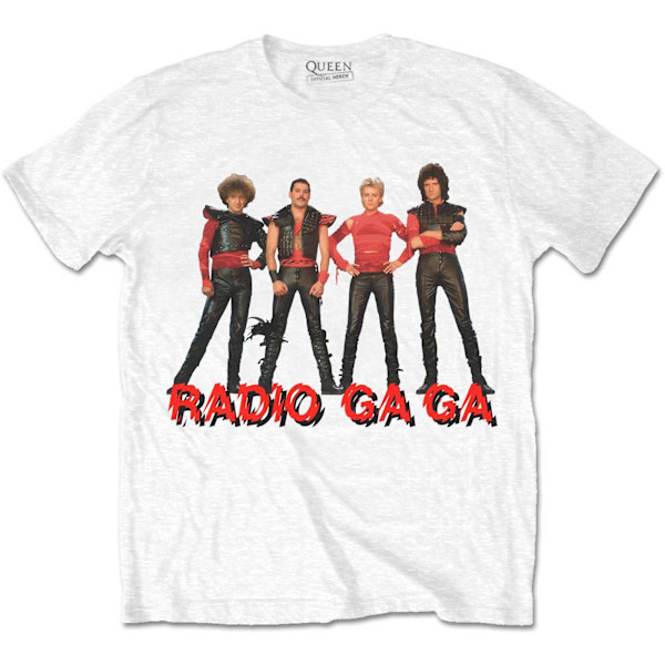 Queen Unisex Vuxen Radio Ga Ga Bomull T-shirt L Vit White L