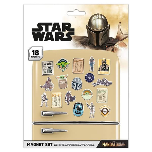 Star Wars Mandalorian kylskåpsmagnet (18-pack) One Size Multi Multicoloured One Size