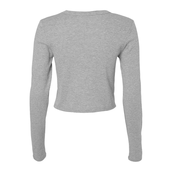 Bella + Canvas Dam/Dam Långärmad Crop Top 14 UK Athletic Heather Grey Athletic Heather Grey 14 UK