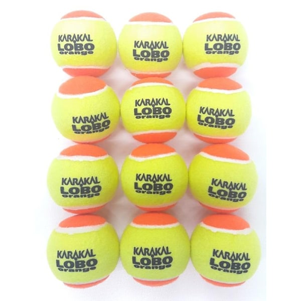 Karakal Lobo Tennisbollar med låg kompression (12-pack) One Size Yellow/Orange One Size