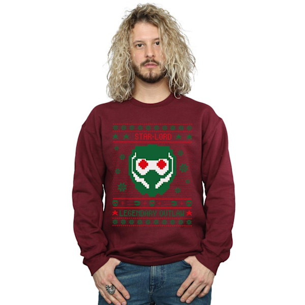 Marvel Herr Guardians Of The Galaxy Vol. 2 Star Lord Fair Isle Burgundy L