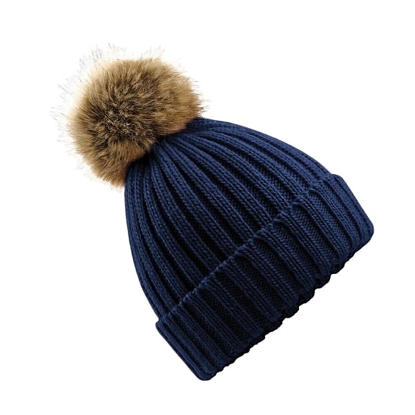 Beechfield Unisex Cuffed Design Vinterhatt En Storlek Marinblå Navy One Size