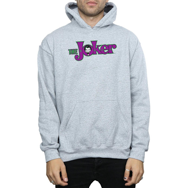 DC Comics Herr The Joker Text Logo Hoodie M Sports Grey Sports Grey M