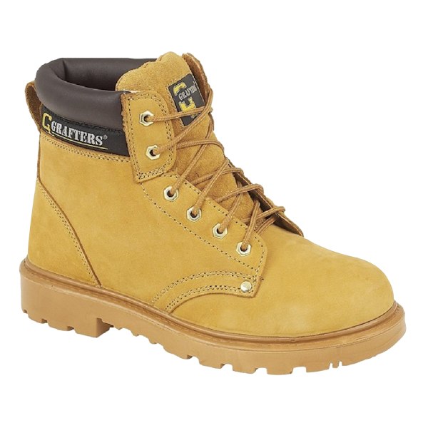 Grafters Mens Apprentice 6 Eye Safety Toe Cap Boots 8 UK Honey Honey 8 UK