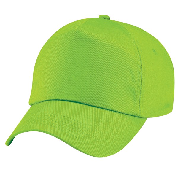 Beechfield Unisex Plain Original 5 Panel Baseball Cap (2-pack) Lime Green One Size