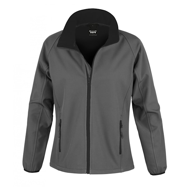 Result Dam/Kvinnor Core Tryckbar Softshelljacka L Charcoal Charcoal / Black L