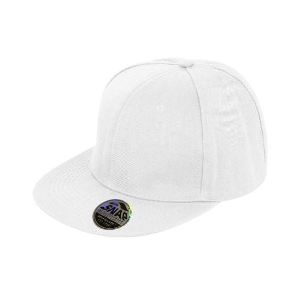 Result Unisex Core Bronx Original Flat Peak Snapback Solid Colo White One Size