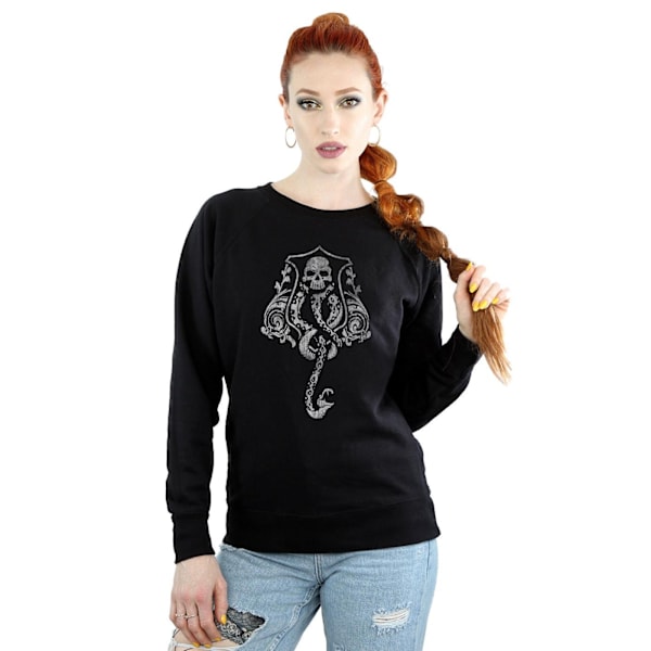 Harry Potter Dam/Kvinnor Mörk Märke Crest Sweatshirt M Svart Black M