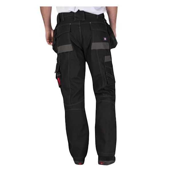 Lee Cooper Herr Cargo Byxor med Reflekterande Kant 30R Svart Black 30R