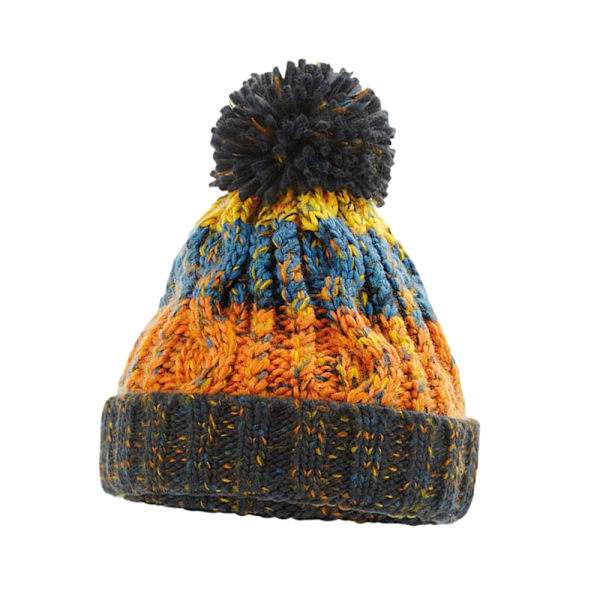 Beechfield Barn/Barn Corkscrew Pom Pom Beanie En Storlek Retro Blå Retro Blue One Size