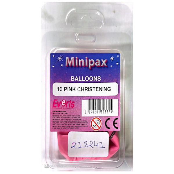 Everts Latex Christening Ballonger (10-pack) One Size Rosa Pink One Size