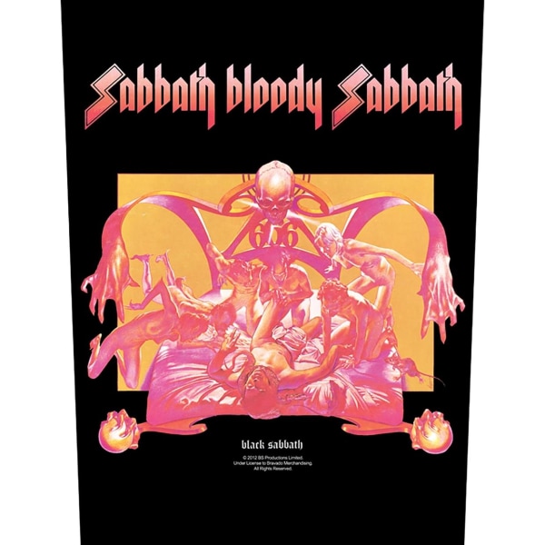 Black Sabbath Sabbath Bloody Sabbath Patch 35cm x 30cm Svart/Eller Black/Orange 35cm x 30cm