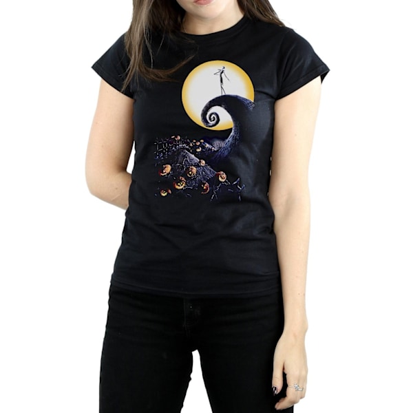 Nightmare Before Christmas Dam T-shirt i bomull för kvinnor/damer Black XXL