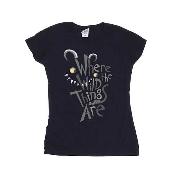 Where The Wild Things Are Dam T-shirt i bomull för kvinnor/damer XL Marinblå Navy Blue XL