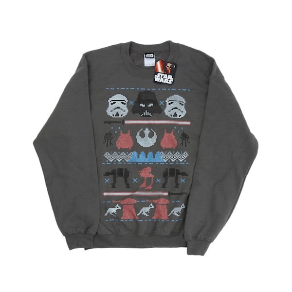 Star Wars Herr Dark Side Fair Isle Jultröja XL Char Charcoal XL
