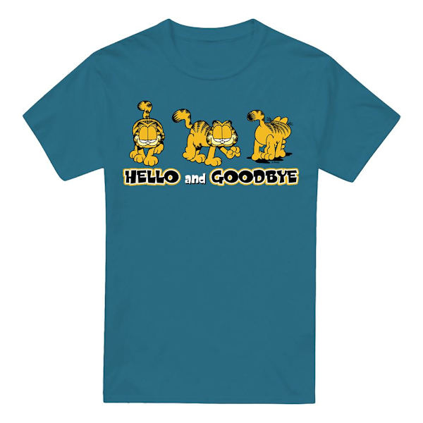 Garfield Herr Hello And Goodbye T-Shirt S Skiffergrå Slate S
