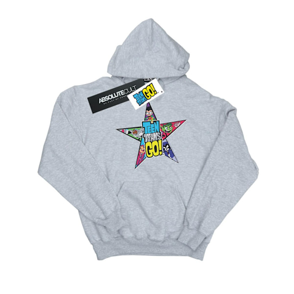 DC Comics Girls Teen Titans Go Star Logo Hoodie 12-13 år Spo Sports Grey 12-13 Years