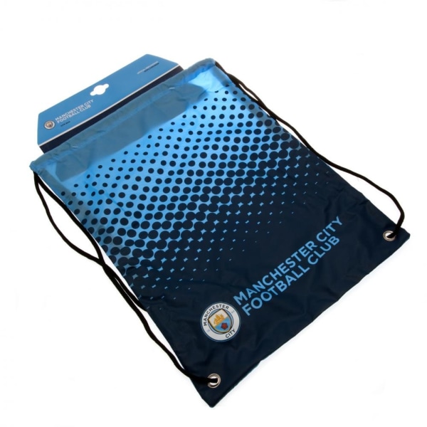 Manchester City FC Fade Design Gymväska med dragsko 44 x 33 cm Blu Blue/Black 44 x 33cm