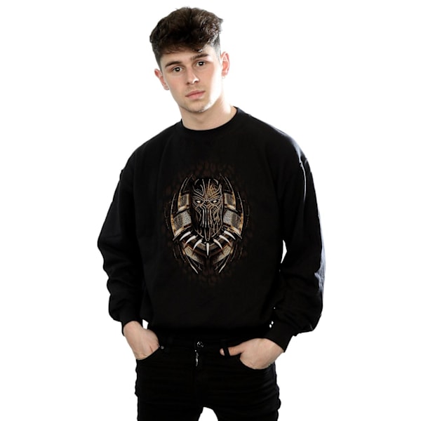 Marvel Herr Svart Panter Guld Killmonger Sweatshirt XL Svart Black XL